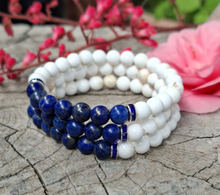 Lapis lazuli s magnezitem náramek pro děti