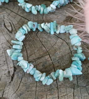 Larimar náramek sekaný
